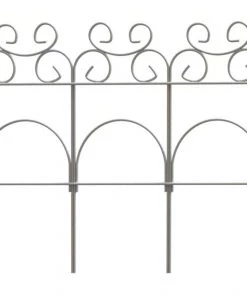 New ✔️ Garden Accents Edging 14-in H x 8-t L White Scroll Folding Fence 😍