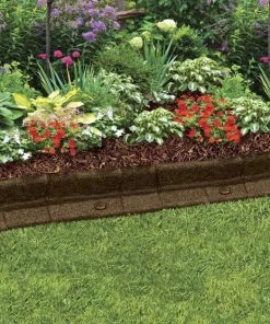 Budget 💯 Rubberific 4-ft Brown Rubber Landscape Edging Section ⌛ -Landscaping Official Shop 11890703