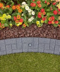 Best Pirce 🛒 Rubberific 4-ft Gray Rubber Landscape Edging Section 🧨 -Landscaping Official Shop 16707659