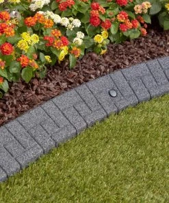 Best Pirce 🛒 Rubberific 4-ft Gray Rubber Landscape Edging Section 🧨 -Landscaping Official Shop 16707660