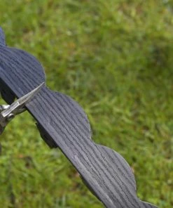 Hot Sale ✔️ EasyFlex 2.5 in. x 20 ft. Scallop Black Woodgrain No-Dig Edging Kit 🤩 -Landscaping Official Shop 43438445