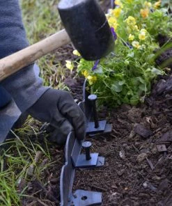 Hot Sale ✔️ EasyFlex 2.5 in. x 20 ft. Scallop Black Woodgrain No-Dig Edging Kit 🤩 -Landscaping Official Shop 43438447