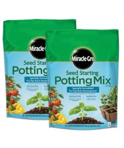 Best Sale โ๏ธ Miracle-Gro Soil & Soil Amendments Seed Starting Potting Mix 2-Pack 8-Quart Potting Soil Mix ๐