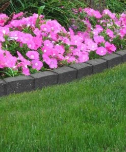 Best Pirce 💯 Multy Home Castle Stone Garden Border 4-ft Grey Rubber Landscape Edging Section ✔️ -Landscaping Official Shop 44079711